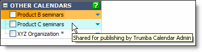 Shared calendar tooltip