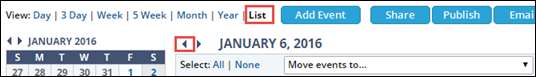 Navigate to past events