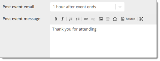 Post event email