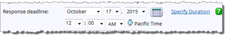 Specifying a registration deadline date and time