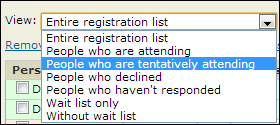 Filter by Tentative status