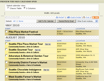 View selector in main spud preview