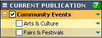 Current calendar showing sub-calendars