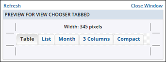 View chooser spud preview