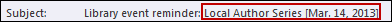 Custom email subject