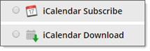 iCalendar feed and file options