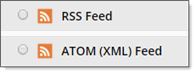 RSS and Atom Feed options