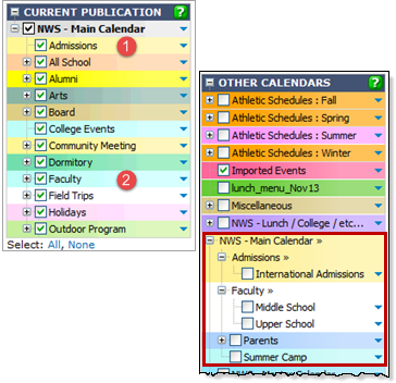 calendars to edit