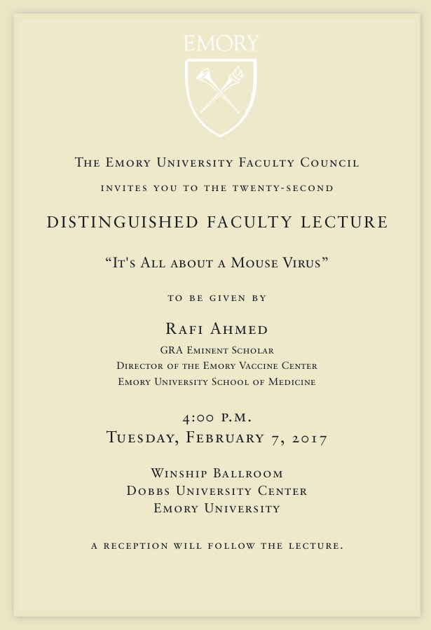 Distinguished Faculty Lecture