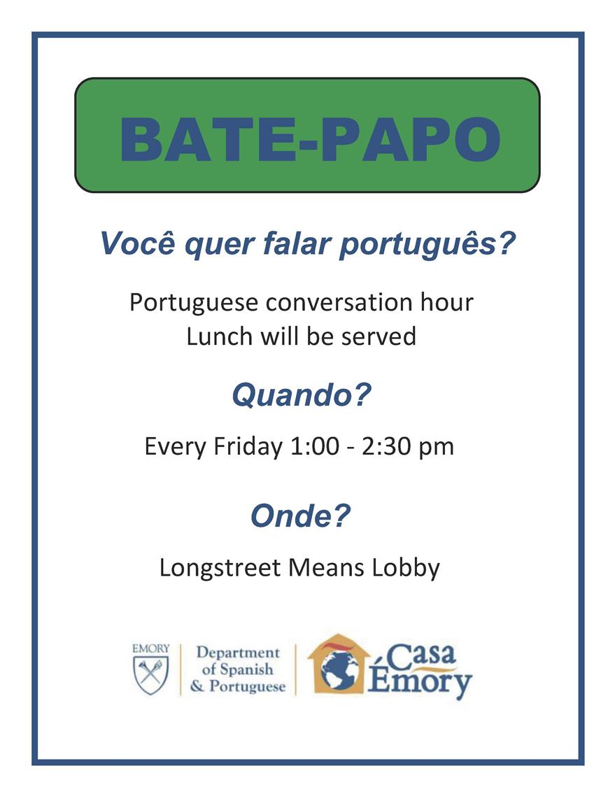 Portuguese Conversation Hour Portuguese Conversation Hour