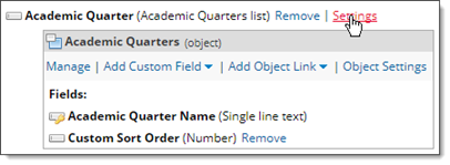 Academic calendar custom field set up