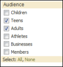 Audience filter