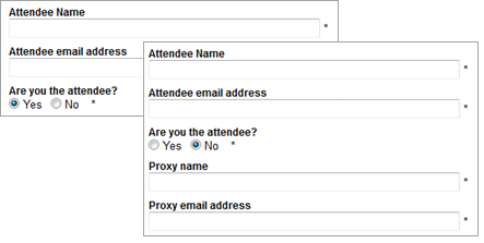 Conditional in-proxy questions