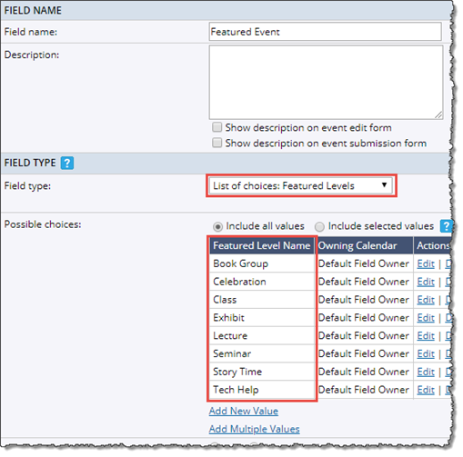 Setting up custom fields using featured level values for the Tile view