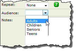 Drop-down values, single value