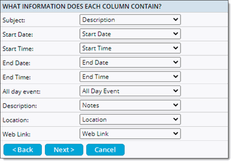 Field mapping an imported file