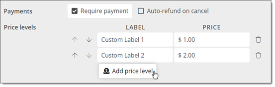 Multiple registration pricing options