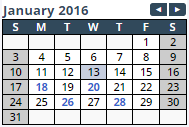 Other Month Days formatting, both versions