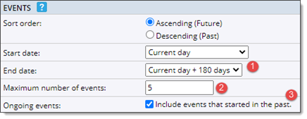 Event Slider Paging settings