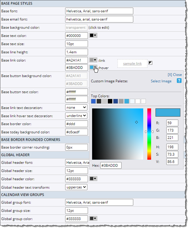 Setting base styles