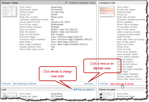 Edit Settings & Styles link