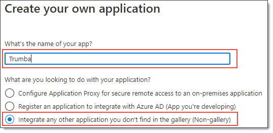 Name your app and then integrate any other application