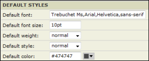 Submission form default styles