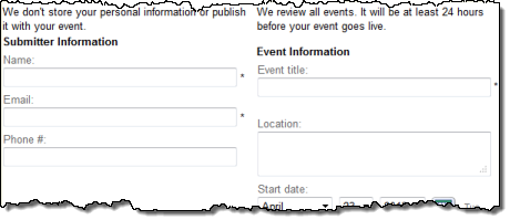 Two-column vertical layout