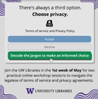 Campus Calendar: Reading the Fine Print: a Workshop + Hackathon on Privacy  and Terms of Service for Common Research and Classroom Tools [In person]