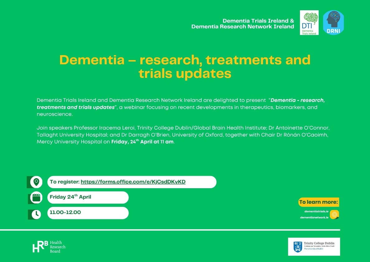 Flyer for Dementia webinar