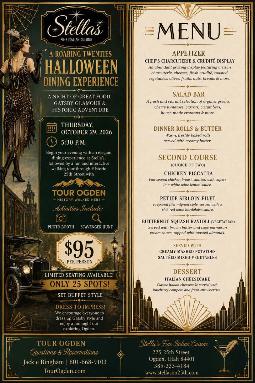 Roaring 20s Halloween Dinner Tour Experience