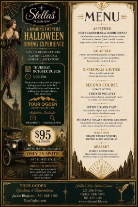 Roaring 20’s Halloween Dinner Tour