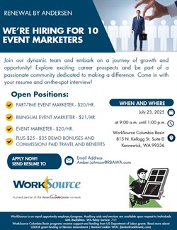 Renewal by Andersen Hiring Event - 10 Event Marketers needed!