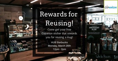 Rewards for Reusing! Free Cupanion Sticker Day 1