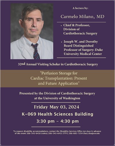32nd Annual Visiting Scholar in Cardiothoracic Surgery - Cardiothoracic Surgery Case Presentations with Discussant Carmela Milano, MD