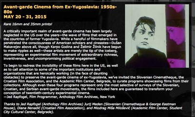 FILM | Avant-Garde Cinema from Ex-Yugoslavia: 1950s-80s - Film IV