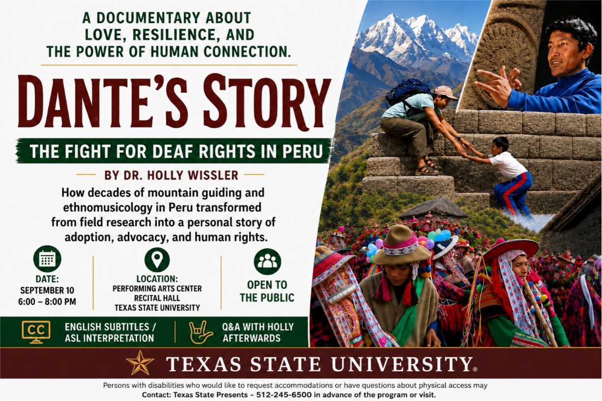 Faculty Documentary | Holly Wissler, Dante's Story: "The Fight for Deaf Rights in Peru"