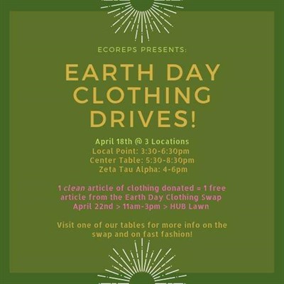 Earth Day Clothing Drive!