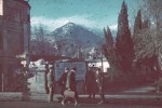 German soldiers next to the road signs in Simperfol, Crimea, 1941