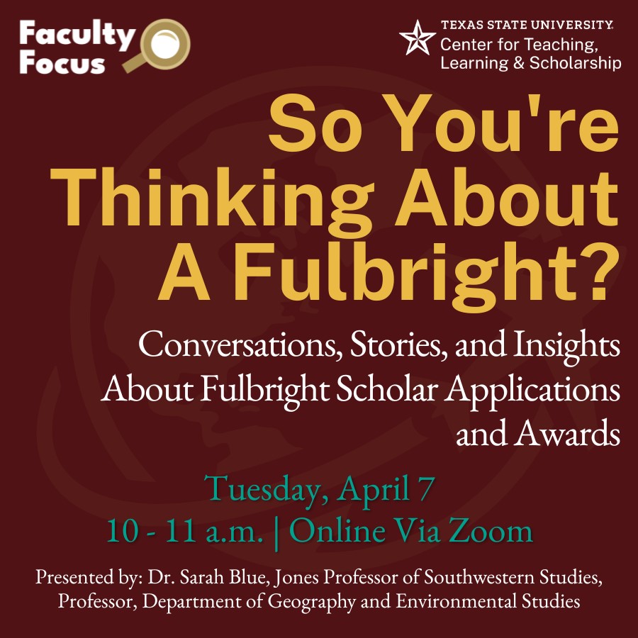 4/07/26 So You're Thinking About A Fulbright? Conversations, Stories, and Insights About Fulbright Scholar Applications and Awards