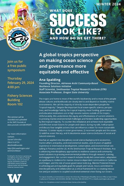 2024 Bevan Series on Sustainable Fisheries - Ana Spalding
