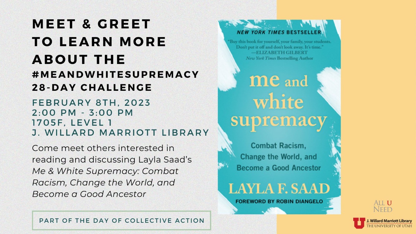 Meet & Greet to Learn More about the #MeAndWhiteSupremacy 28-Day Challenge Meet & Greet to Learn More about the #MeAndWhiteSupremacy 28-Day Challenge