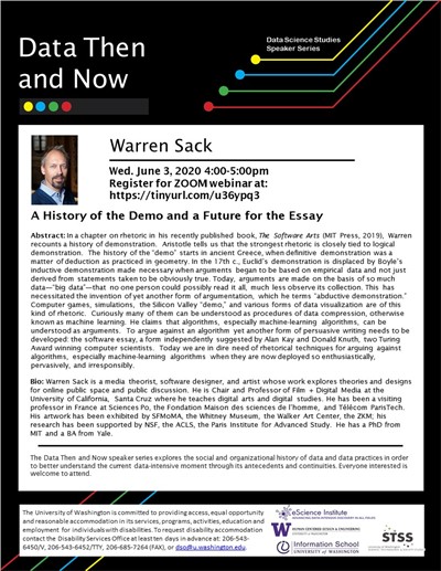 WEBINAR: A History of the Demo and a Future for the Essay - Warren Sack