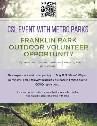 Franklin Park Outdoor Volunteer Opportunity