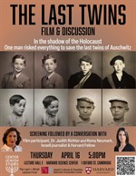 Event publicity poster with talk title and co-sponsoring Harvard entities