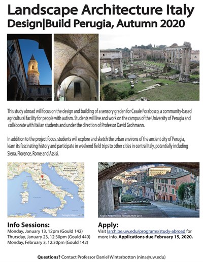 Italy Design|Build Perugia Study Abroad Info Session
