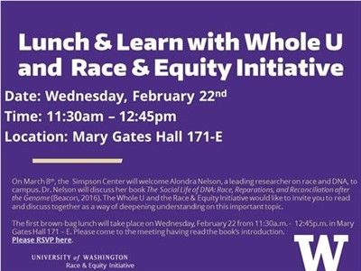 Lunch and Learn with the Whole U and the Race & Equity Initiative