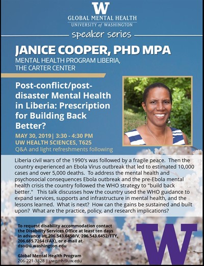 Post-conflict/post-disaster Mental Health in Liberia: Prescription for Building Back Better?