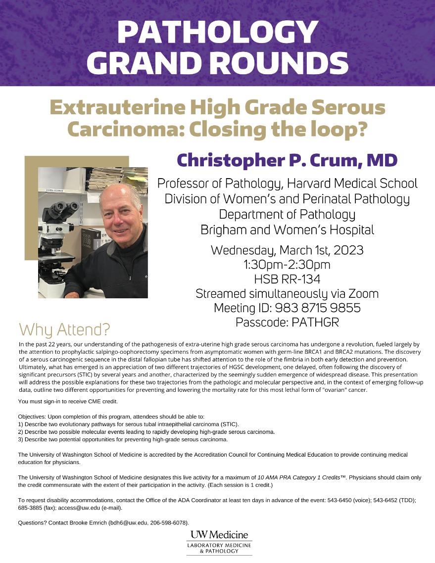 Pathology Grand Rounds: Christopher P. Crum, MD - Extrauterine High ...