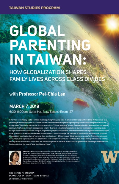 Global Parenting in Taiwan: How Globalization Shapes Family Lives across Class Divides with Professor Pei-chia Lan